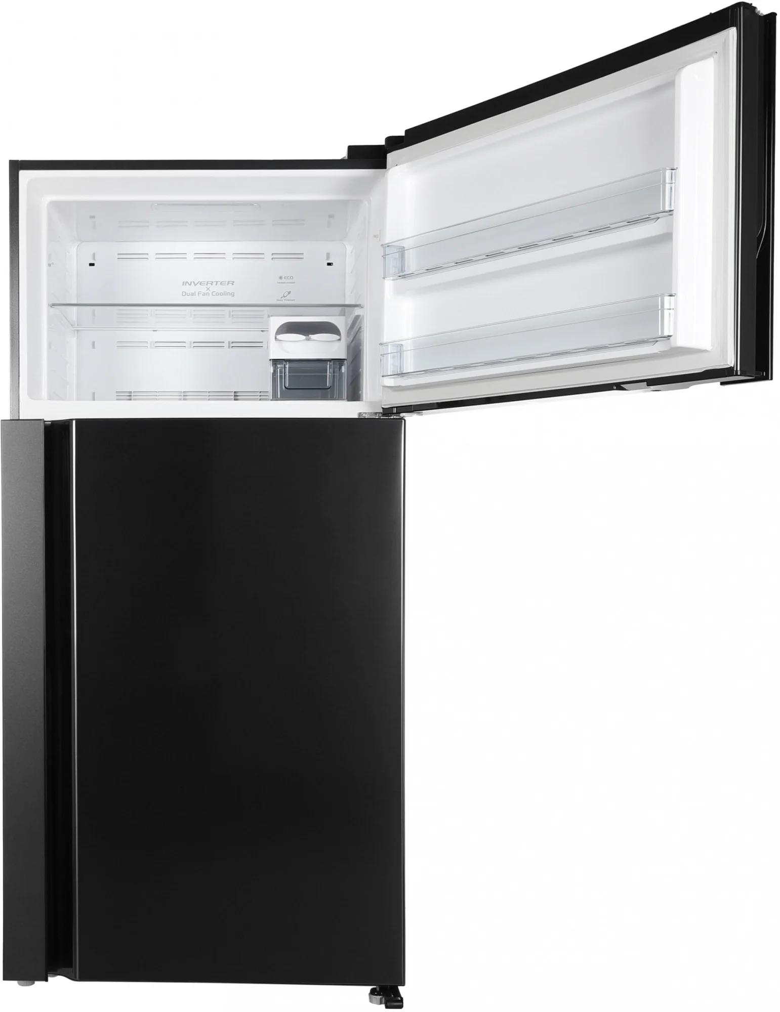 Холодильник Hitachi R-V660PUC7-1 BBK черный бриллиант двухкамерный инвертер 405/145л морозилка сверху