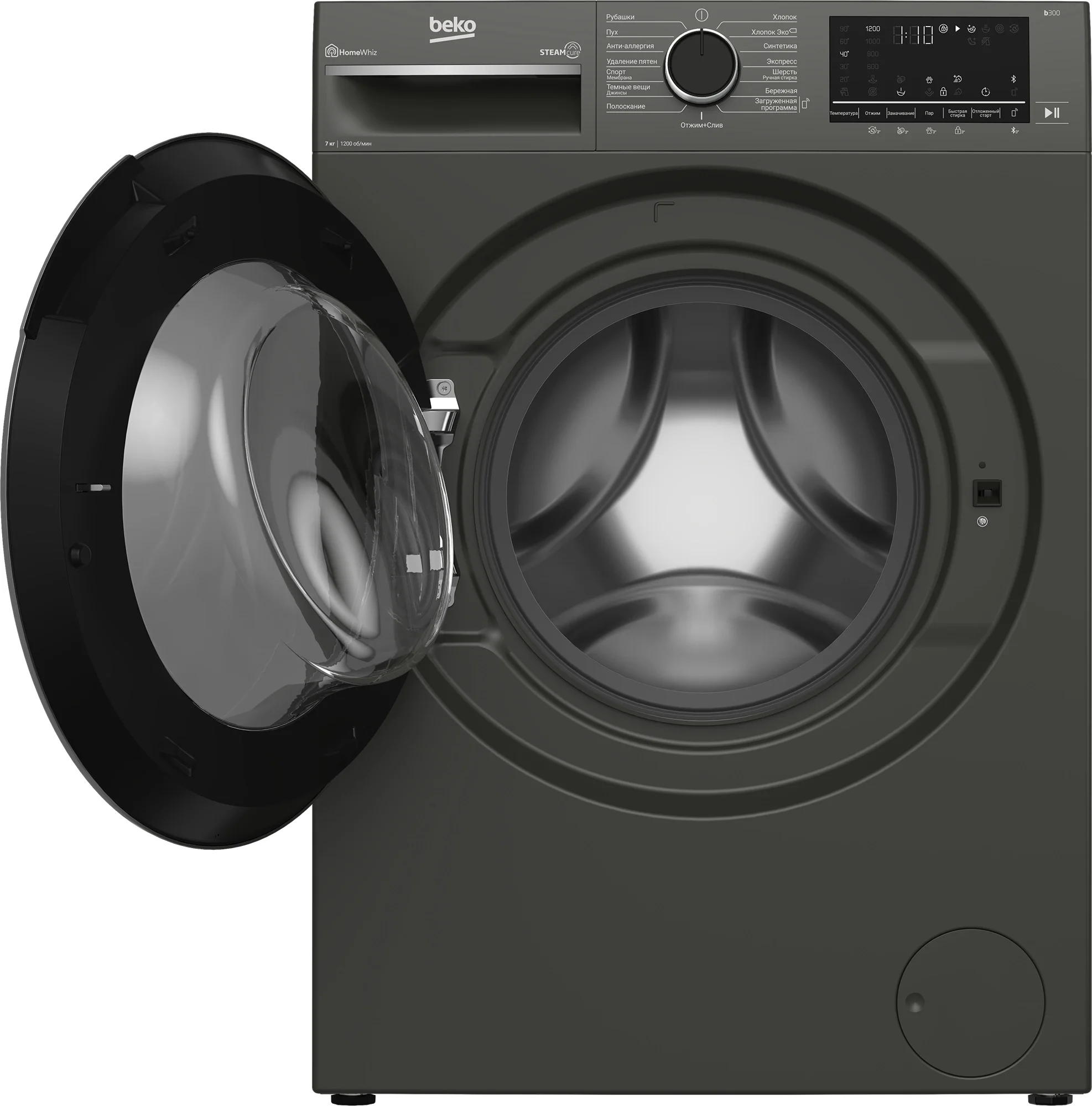 Стиральная машина Beko Beyond B3WFR572AB класс: A загр.фронтальная макс.:7кг антрацит инвертор