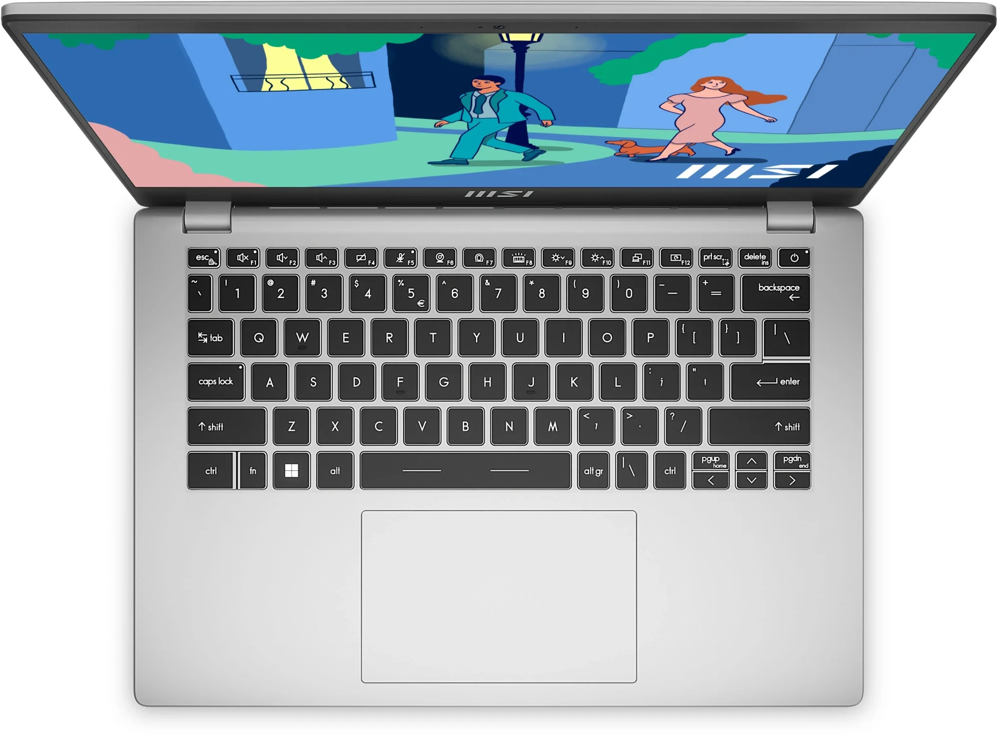 Ноутбук MSI Modern 14 C12MO-690RU Core i3 1215U 8Gb SSD256Gb Intel UHD Graphics 14" IPS FHD (1920x1080) Windows 11 Professional silver WiFi BT Cam (9S7-14J111-690)