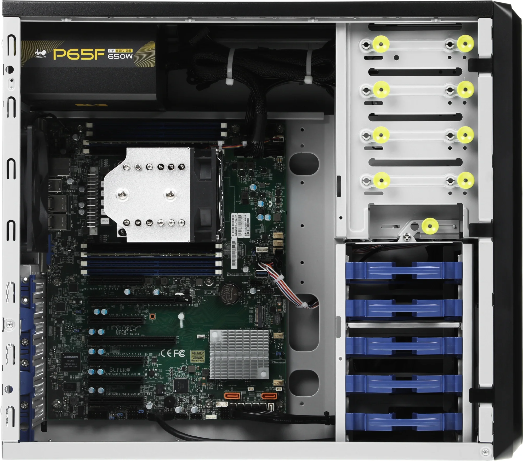 Сервер IRU Rock W9105P 1x5222 2x16Gb 1x1Tb M.2 SSD С621 AST2500 2xRJ45 1x650W w/o OS (2138524)