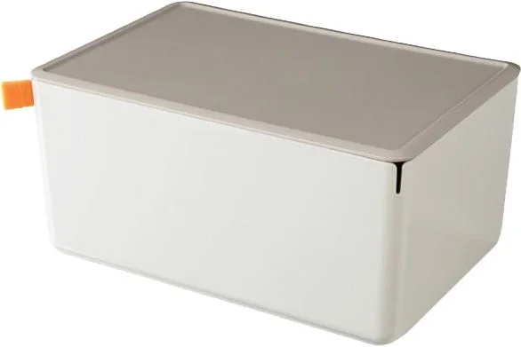 Короб для хранения Deli XDM14grey 1отд. 317x212x135 мм серый/серый пластик