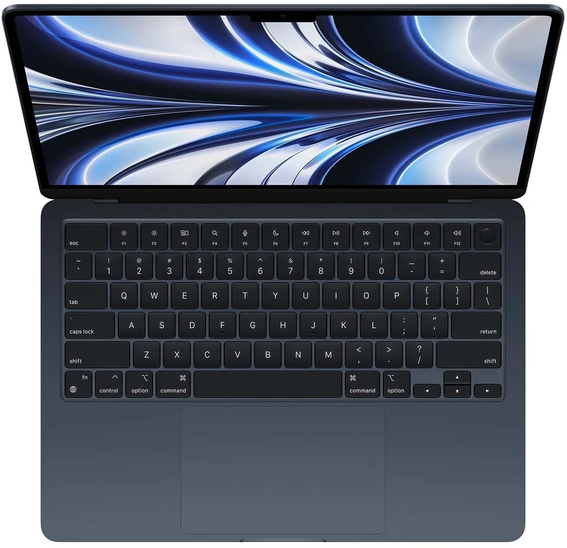 Apple MacBook Air 13-inch Mid 2022 [MC7X4PA/A] (КЛАВ.РУС.ГРАВ.) Midnight 13.6" Liquid Retina {(2560x1600) M2 8C CPU 8C GPU/16GB/256GB SSD/рекоменд.переходник 11007065}
