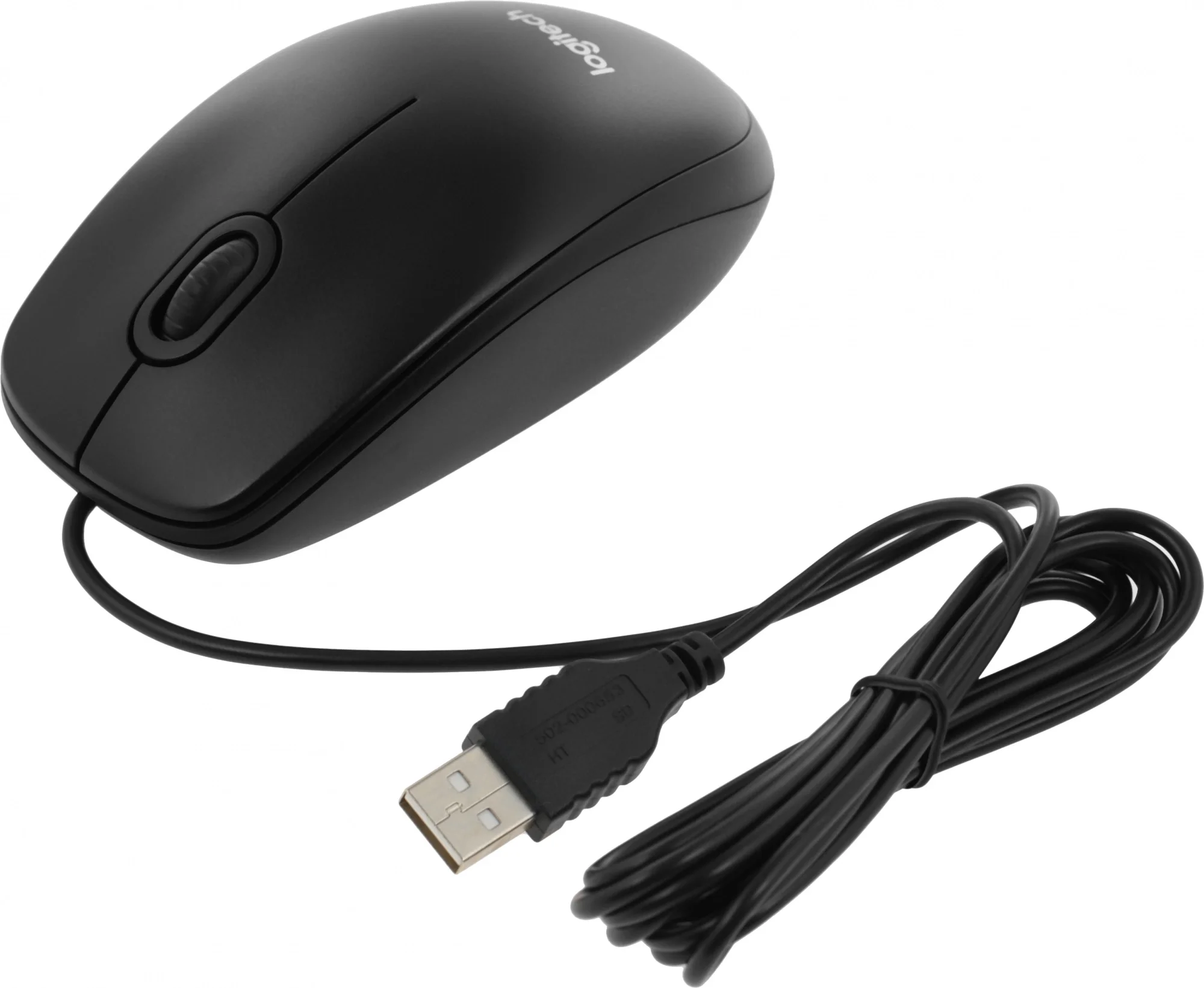 Мышь Logitech - B100, Проводная, USB, Optical, 800 dpi, 3 btns, цвет чёрный, 910-006605