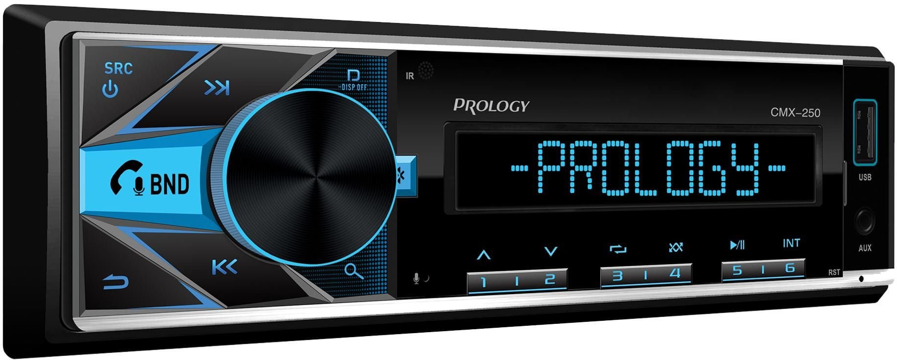 Автомагнитола Prology CMX-250, 1 DIN, Bluetooth, USB Type-A, AUX, пульт ДУ