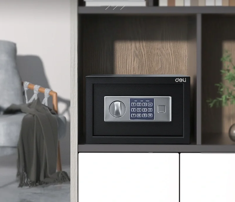 Сейф мебельный Deli Nello ET520 встраиваемый 200x310x200мм электронный/ключевой