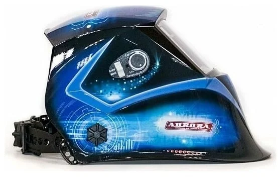 Маска сварщика Aurora SUN7 TIG MASTER 2-levels филь.:хамел. кл.:1/2/1/1 см.экр.99x55мм синий/черный (16876)