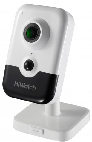 HiWatch DS-I214W(C)(2.0mm) Компактная IP-камера, 1920x1080, 2 Мп, 30 кадр/с, CMOS, Wi-Fi, PoE, EXIR до 10 м, пластик