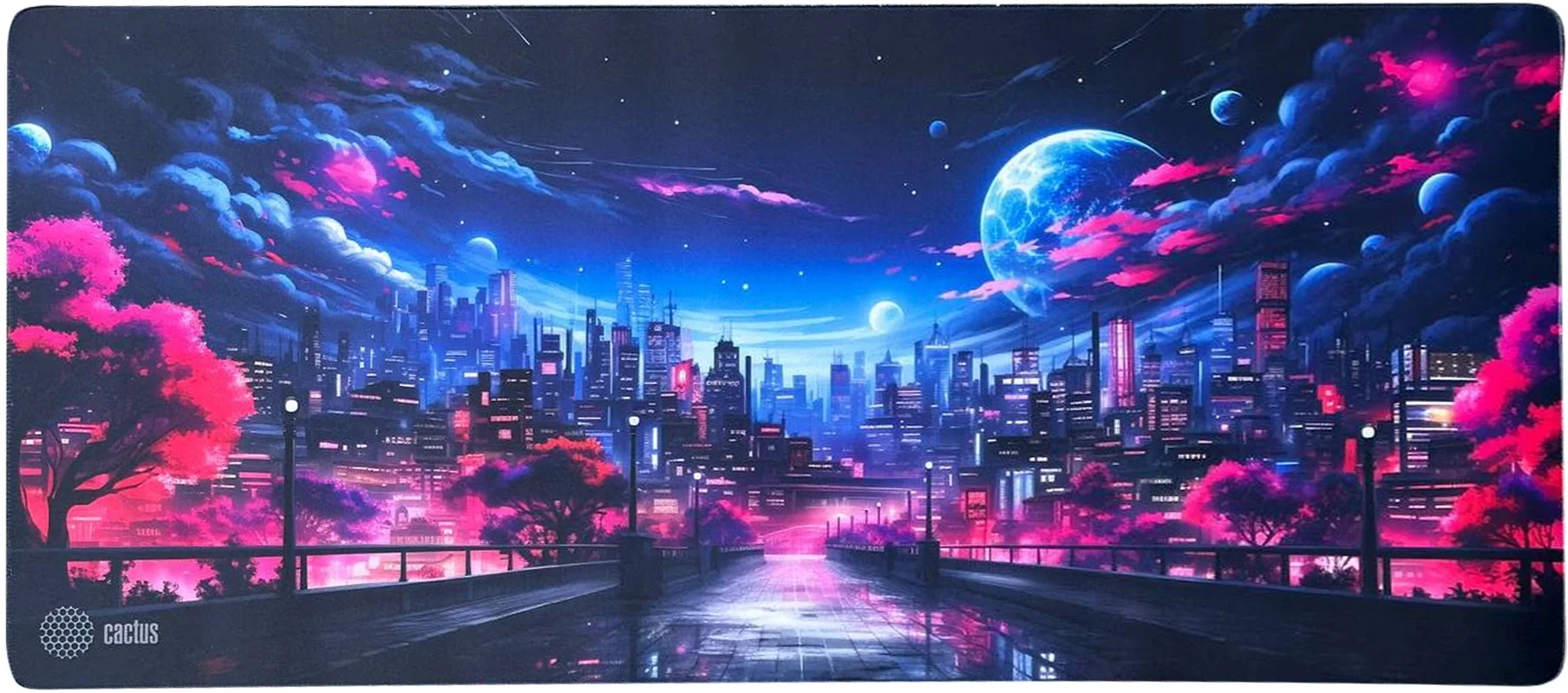 Коврик для мыши Cactus Fantasy space ткань, 900х400х3мм [cs-mp-pro14xxl]