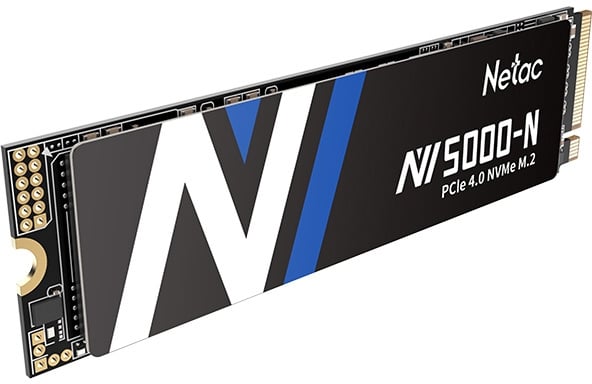 SSD накопитель Netac SSD NV5000-N 500GB PCIe 4 x4 M.2 2280 NVMe 3D NAND, R/W up to 4800/2700MB/s, IOPS(R4K) 200K/440K, TBW 320TB, without heat sink, 5y wty