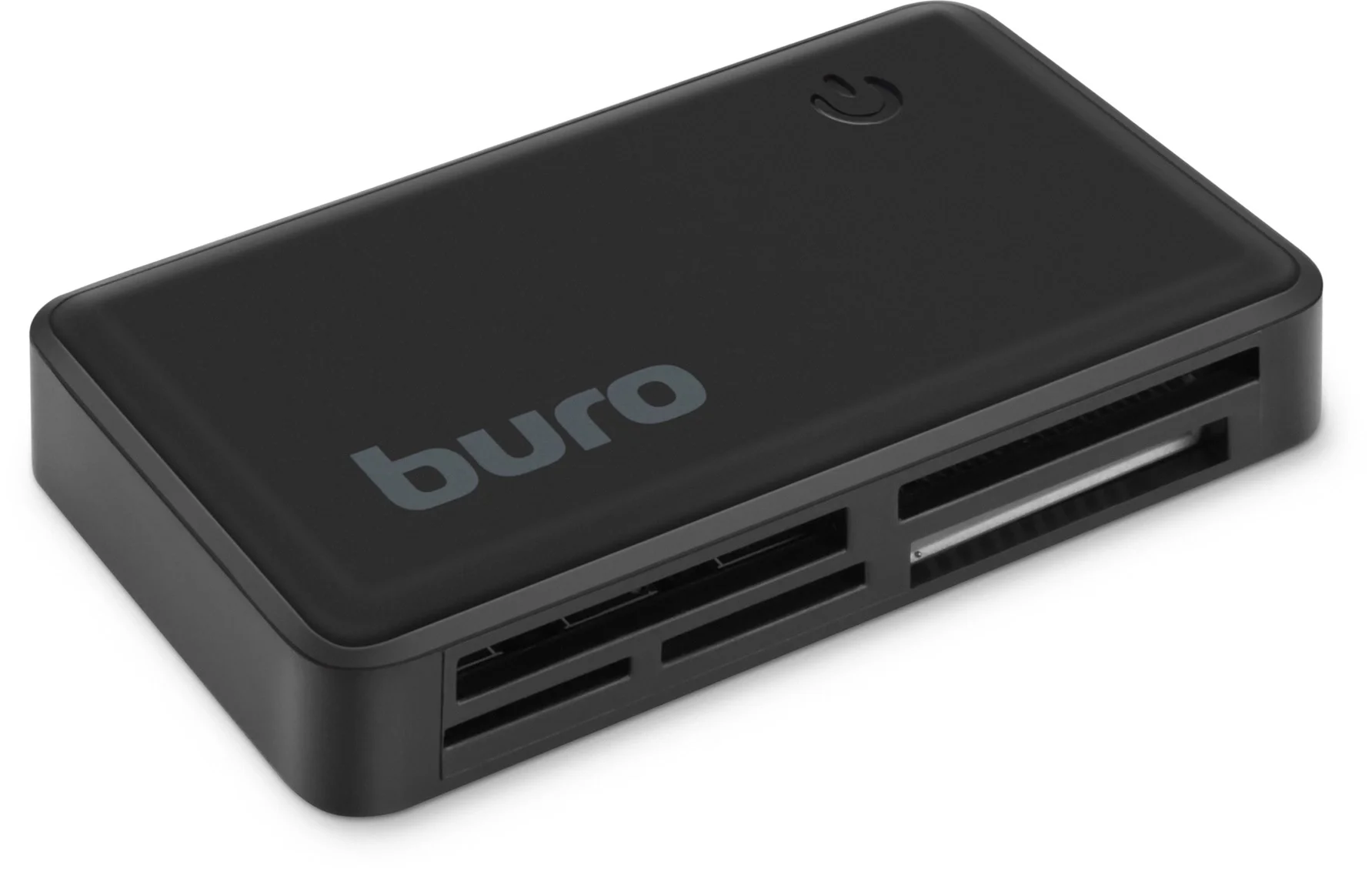 <097519> Внешний картридер USB2.0 Buro BU-CR-151 CF/microSD/SD/MS/MS Pro/MS Duo/MS Micro M2/MMC, черный [BU-CR-151]