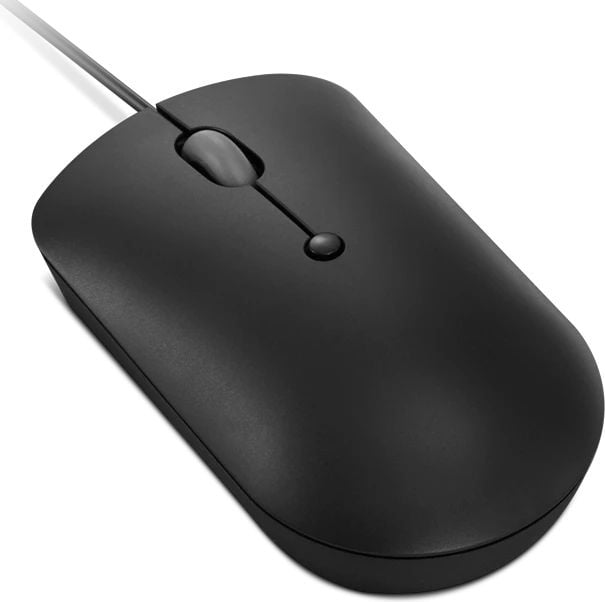 Мышь Lenovo - 400 Compact, Проводная, USB Type-C, Optical, 800 - 2400 dpi, 4 btns, цвет чёрный, GY51D20875