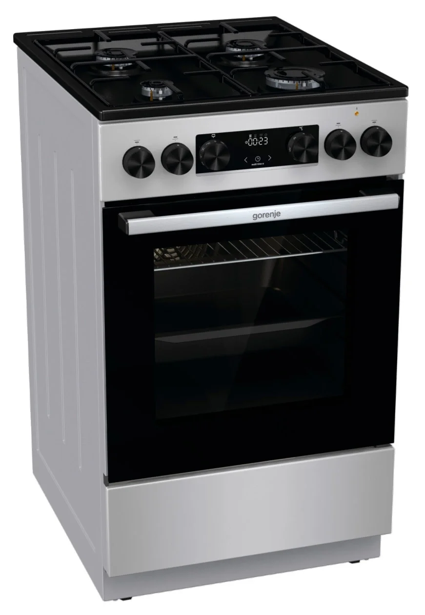 Плита комбинированная Gorenje GK5C60SJ серый, конфорок 4 газовых, духовка 62 л, 50 см x 85 см x 59.4 см