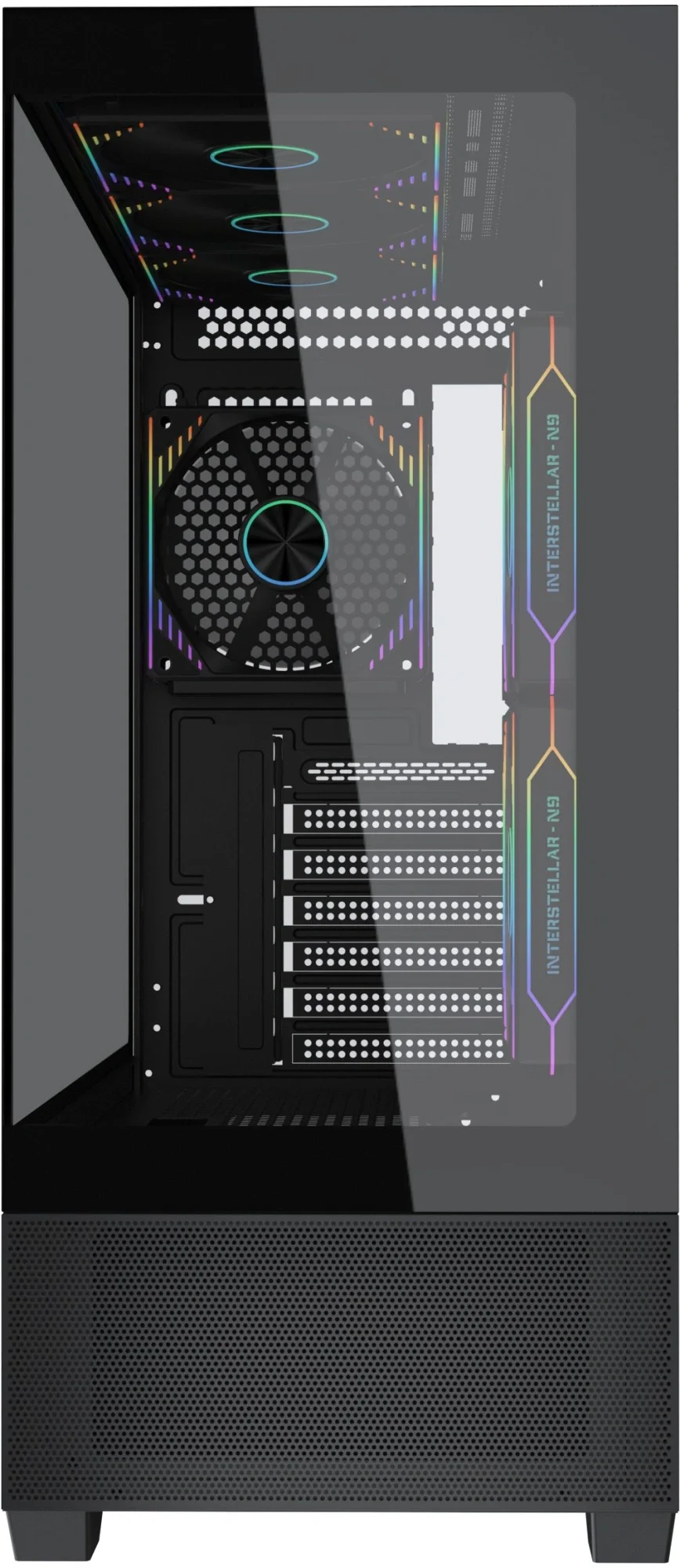 Корпус Accord ACC-EL1B TG черный без БП ATX 2xUSB2.0 1xUSB3.1 audio bott PSU