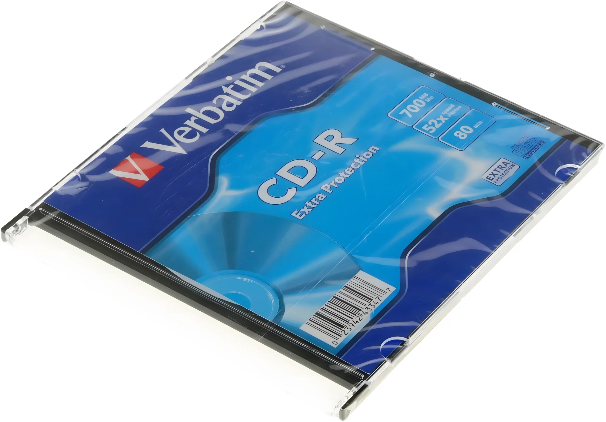 Verbatim Диски CD-R 700Mb 80 min 48-х/52-х (Slim case)[43347] (отпускать по штучно)