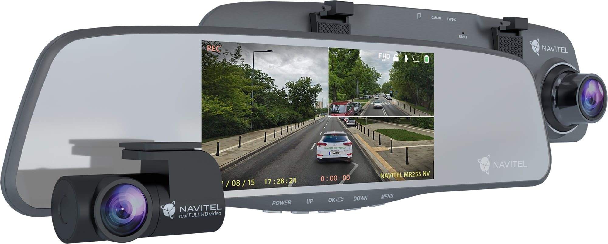 Видеорегистратор автомобильный Navitel MR255 NV серый 2Mpix 1080x1920 1080p 160гр. MSTAR MSC8339