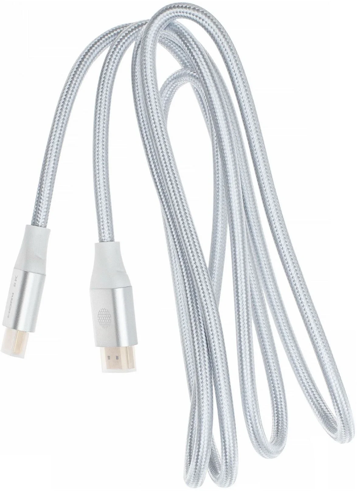 Видео кабель CACTUS - CS-HDMI.2.1, HDMI (M) -> HDMI (M), HDMI 2.1, 4K@120Hz, 48 Гб/с, 1.8 м, цвет серебристый, CS-HDMI.2.1-1.8