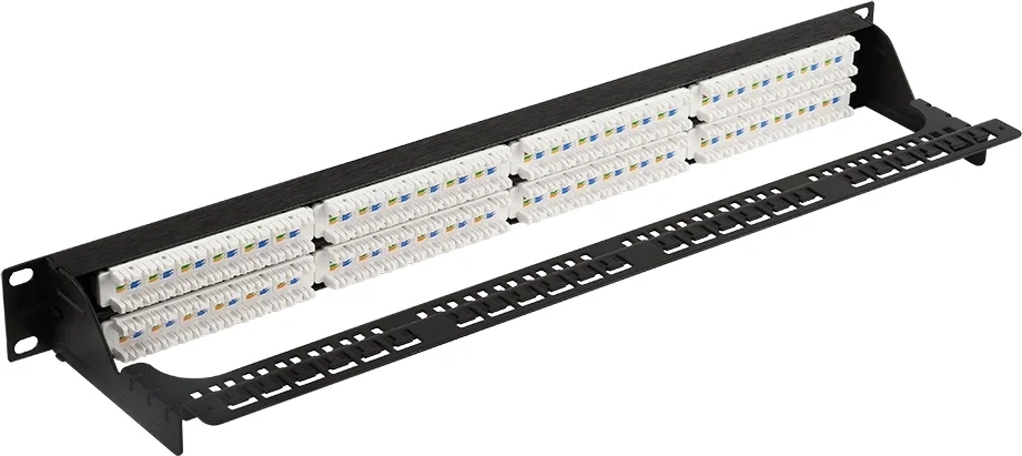 Патч-панель LANMASTER - PPC48U6A, 48-ports, кат. 6A, UTP, RJ-45, IDC Dual, 1U, LAN-PPC48U6A