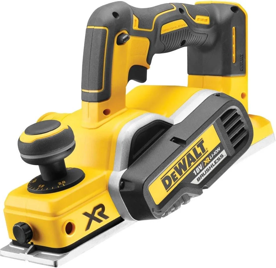Аккумуляторный бесщеточный рубанок XR DeWalt DCP580N-XJ черный/желтый