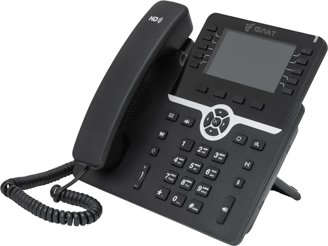 IP-телефон ФЛАТ Flat-Phone-B10/RU, черный