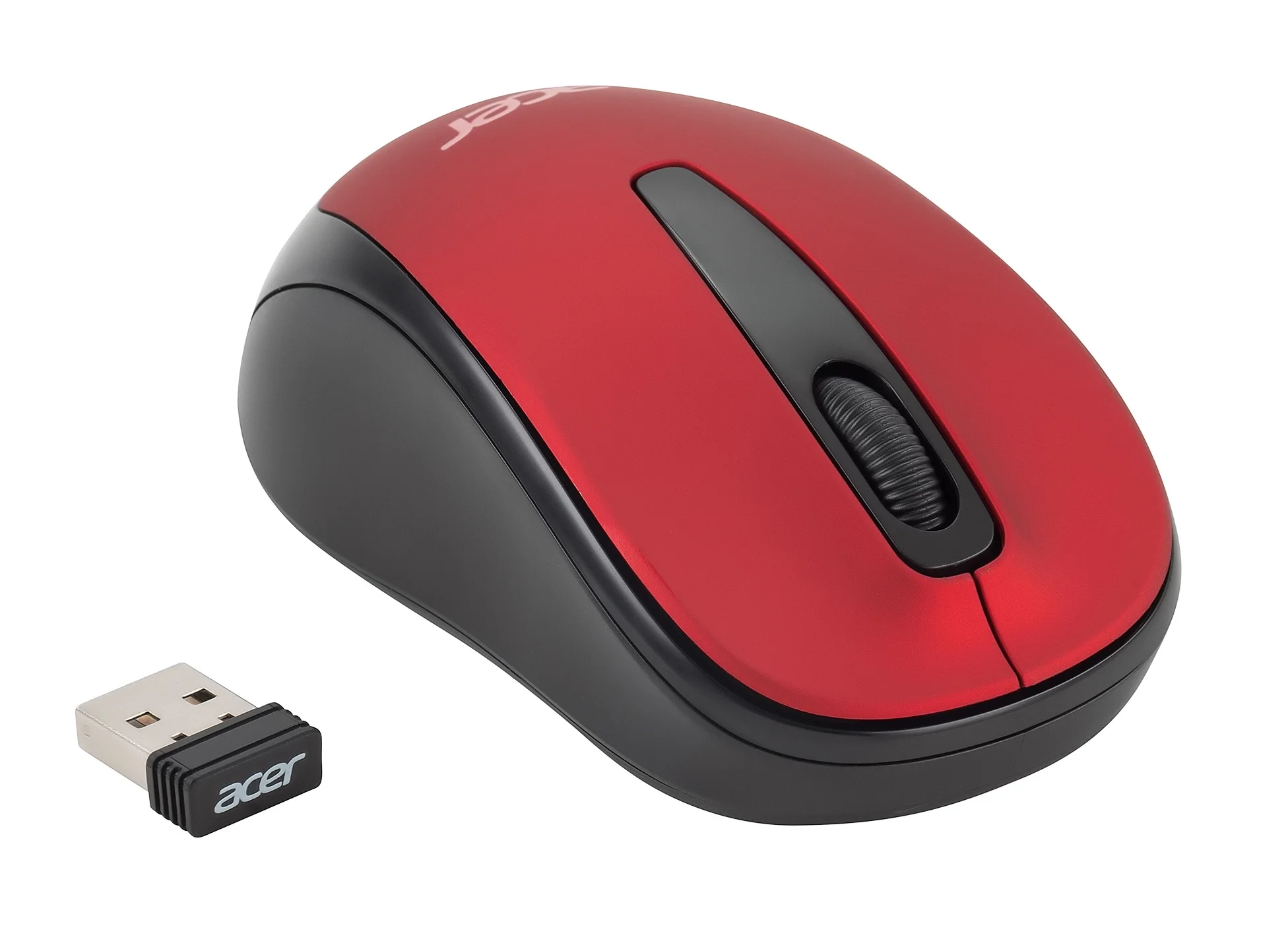 Acer OMR136 [ZL.MCEEE.01J] красный оптическая (1000dpi) беспроводная USB для ноутбука (2but)