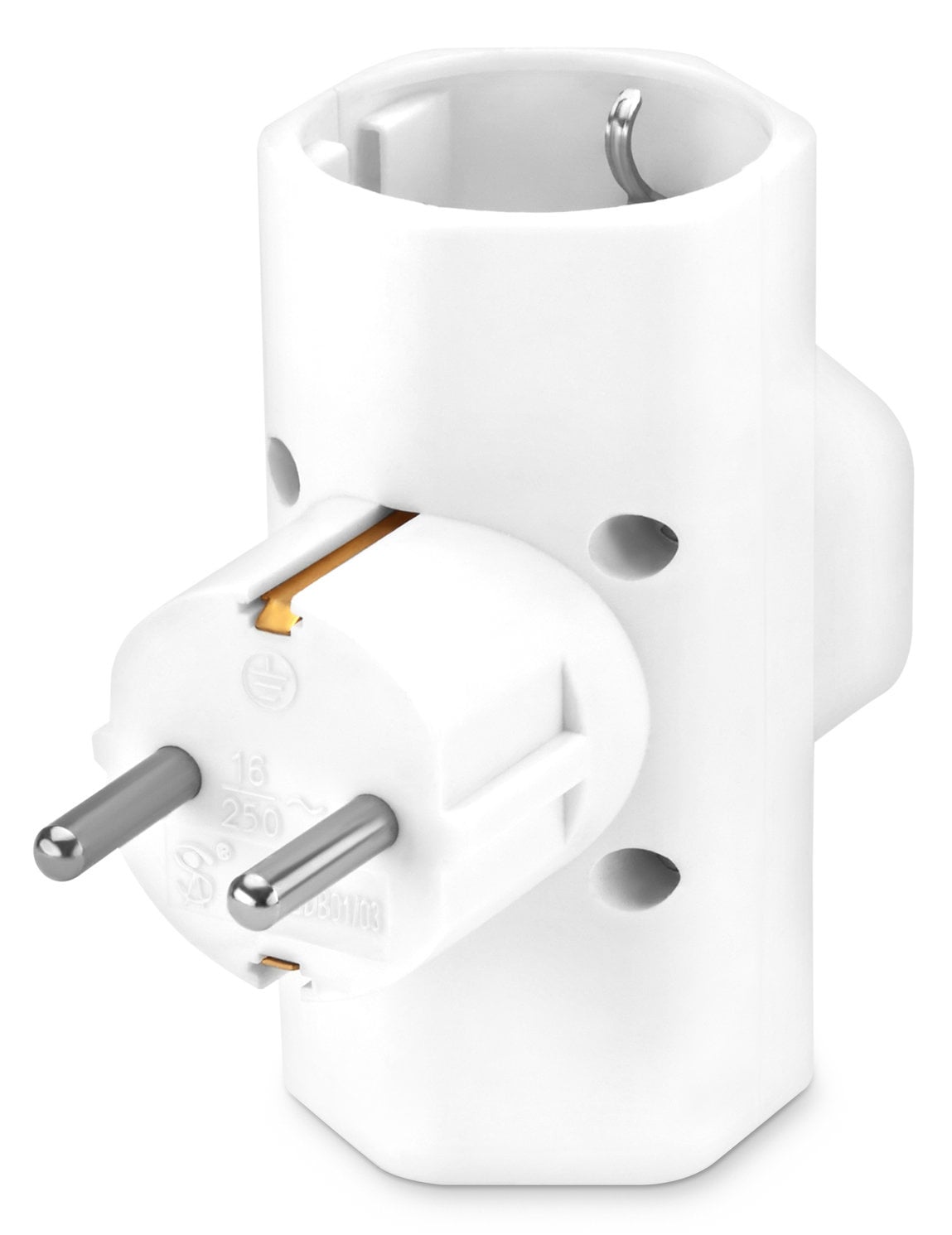 Сетевой разветвитель BURO - PS3TG, розеток Schuko-3, 16A, белый, BU-PS3TG-W