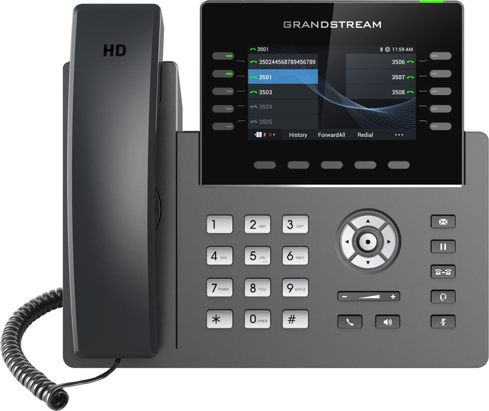VoIP-телефон Grandstream GRP2615, 10 линий, 5 SIP, серый (GRP2615)