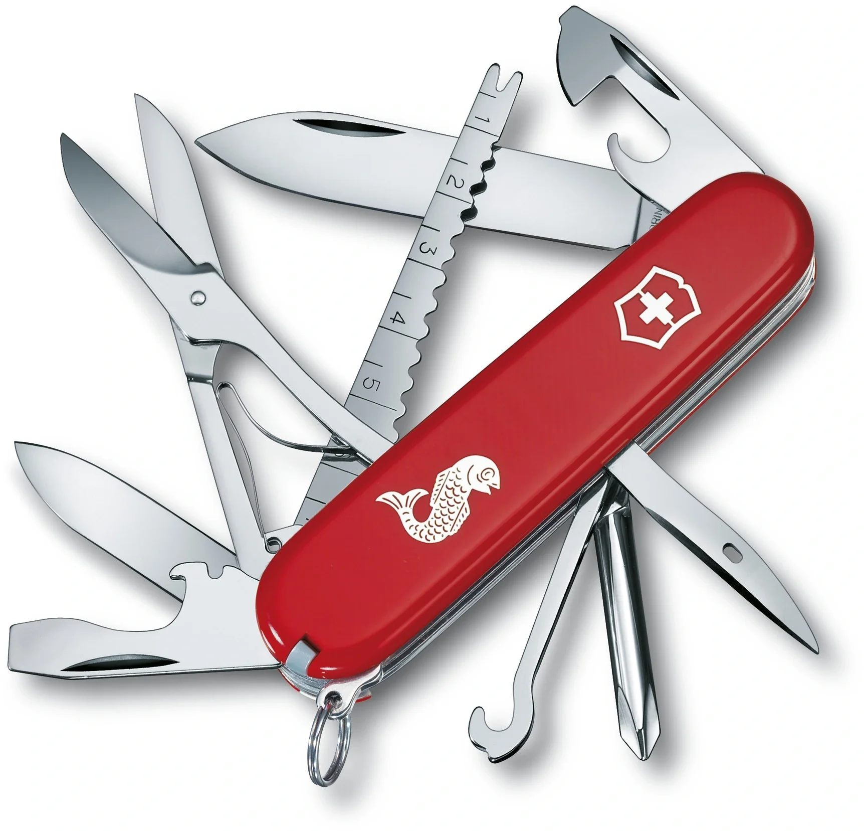 Нож перочинный Victorinox Fisherman (1.4733.72) 91мм 18функций красный карт.коробка