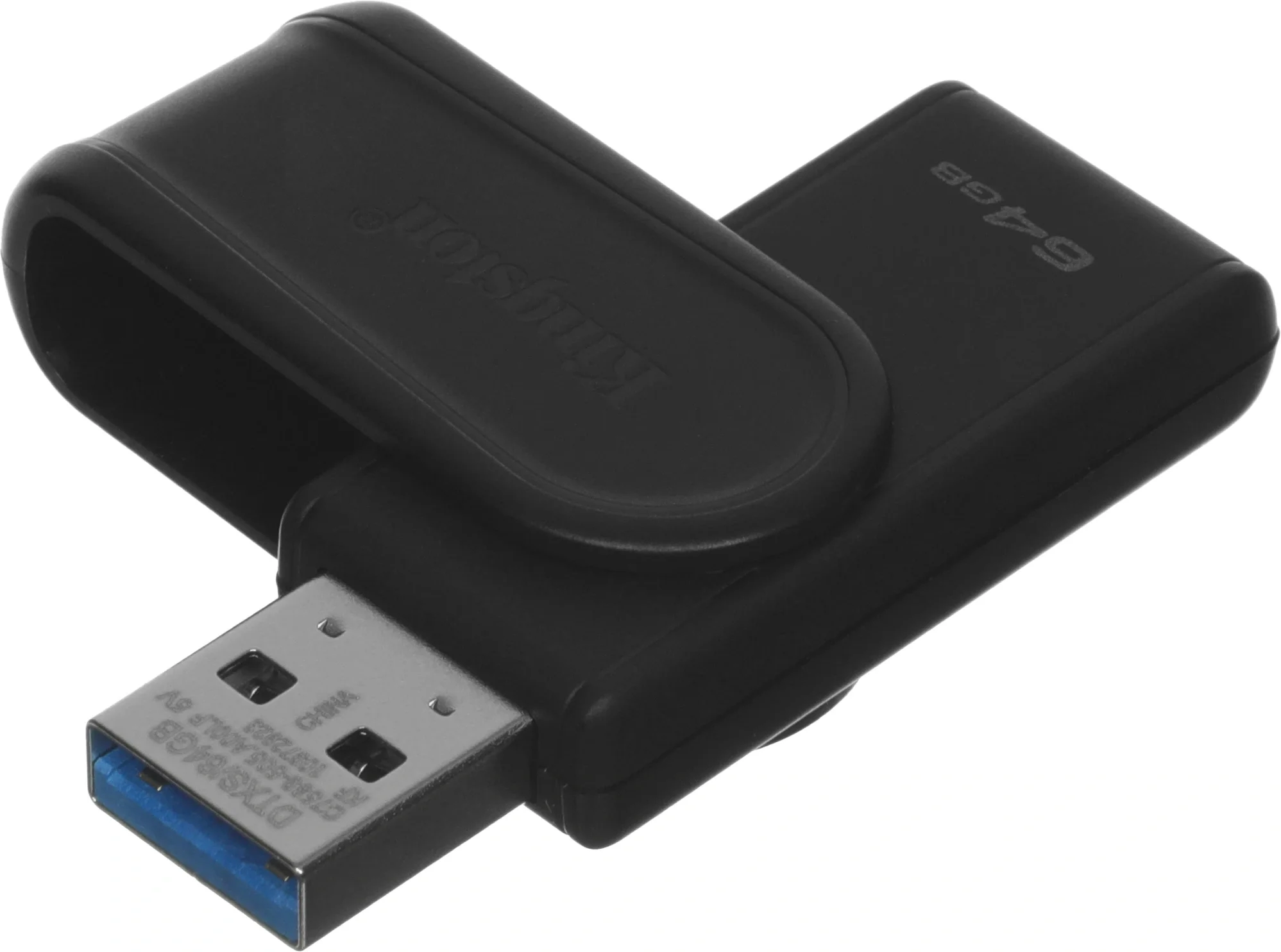 Флеш-накопитель 64GB USB 3.2 Gen 1 DataTraveler Exodia S (Black + Black)/ Kingston 64GB USB 3.2 Gen 1 DataTraveler Exodia S (Black + Black)