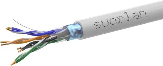 Кабель сетевой информационный Suprlan Median 01-1033-1 кат.5E FTP 4 пары 24AWG PVC внутренний 305м серый