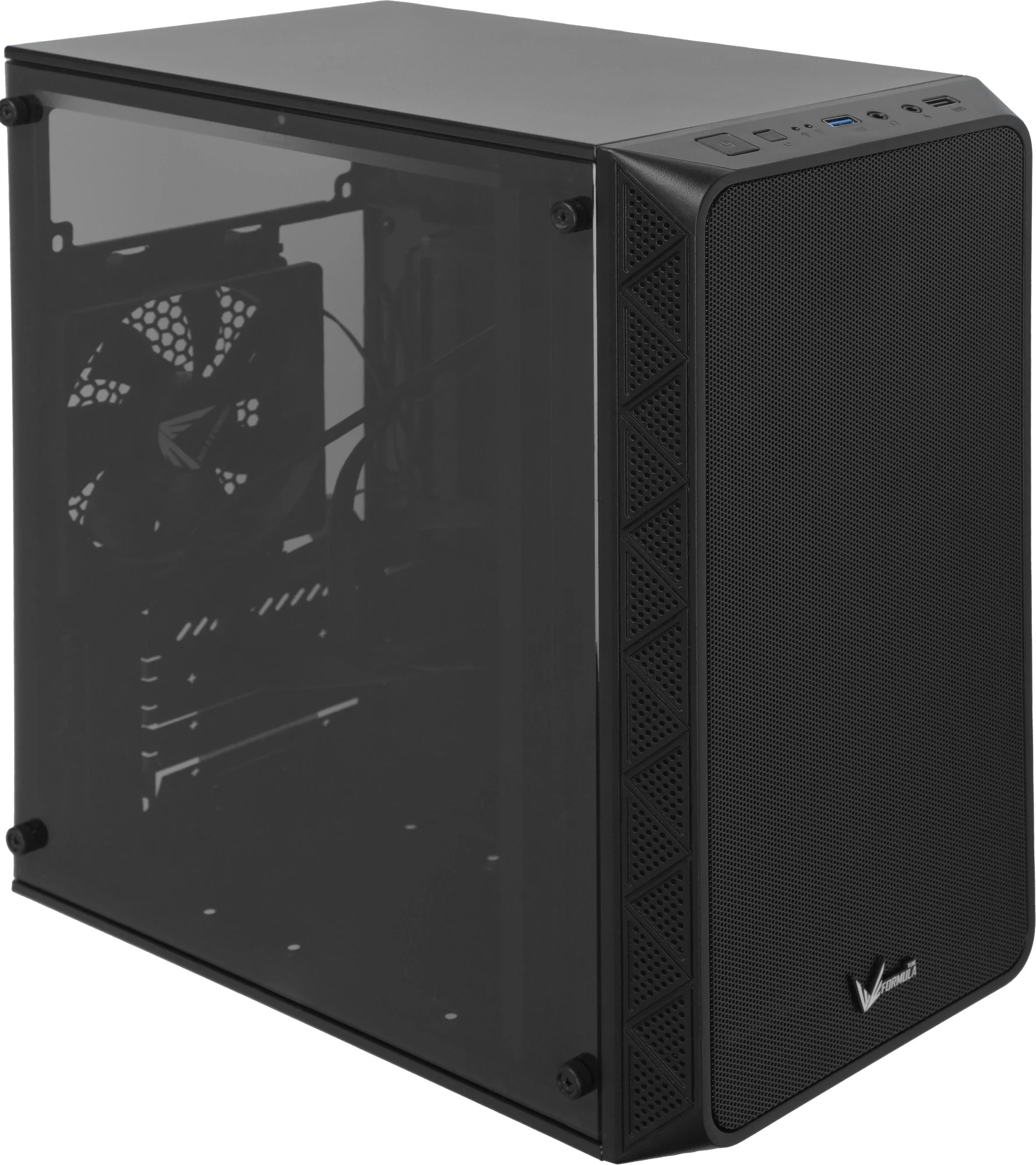 Корпус для ПК Formula V - Air Mesh G4, mITX, mATX, 2х2.5", 1х3.5", 1xUSB2.0, 1xUSB3.0, Mini Tower, без БП, цвет чёрный, Air Mesh G4 Black