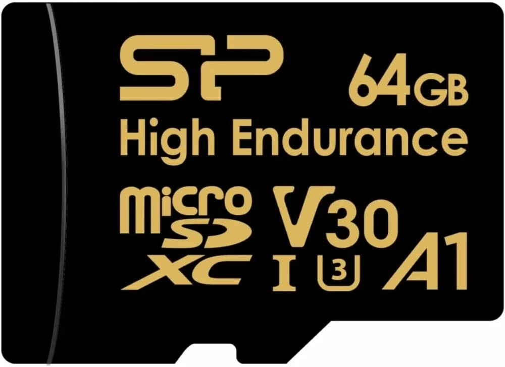 Silicon Power <SP064GBSTXDV3V1HSP> microSDXC Memory Card 64Gb UHS-I U3 V30 A1 +  microSD-->SD  Adapter