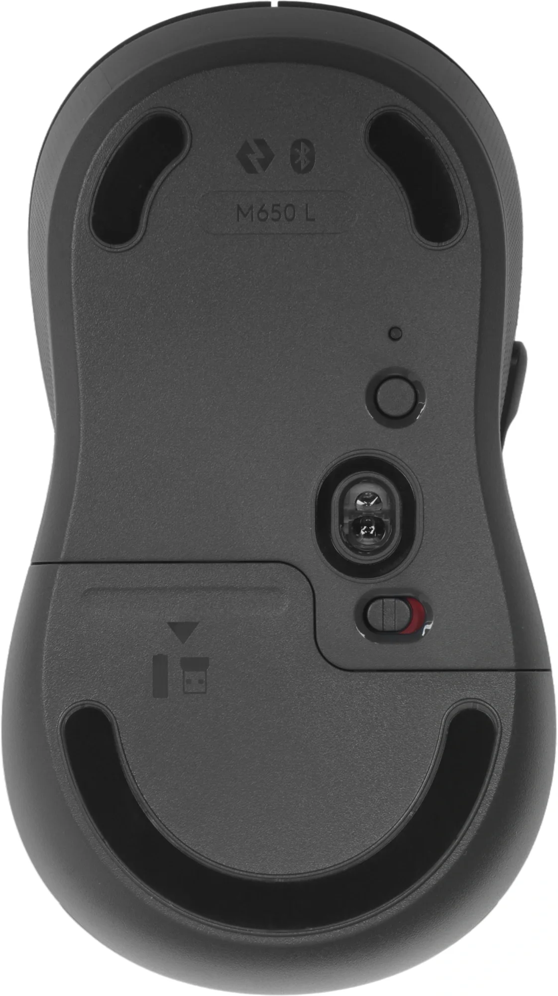 Мышь Logitech M650 Large графитовый оптическая 4000dpi silent беспров. BT/Radio USB 5but (910-006388)