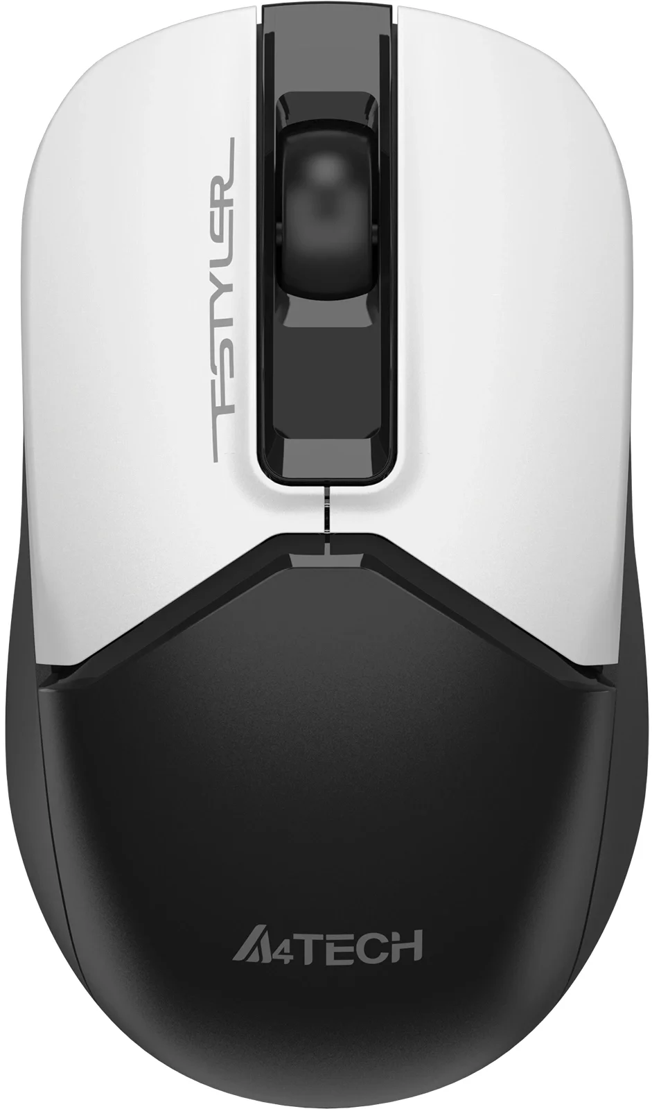 Мышь A4Tech Fstyler FG12S  PANDA  белый/черный оптическая (1200dpi) silent беспроводная USB (3but)