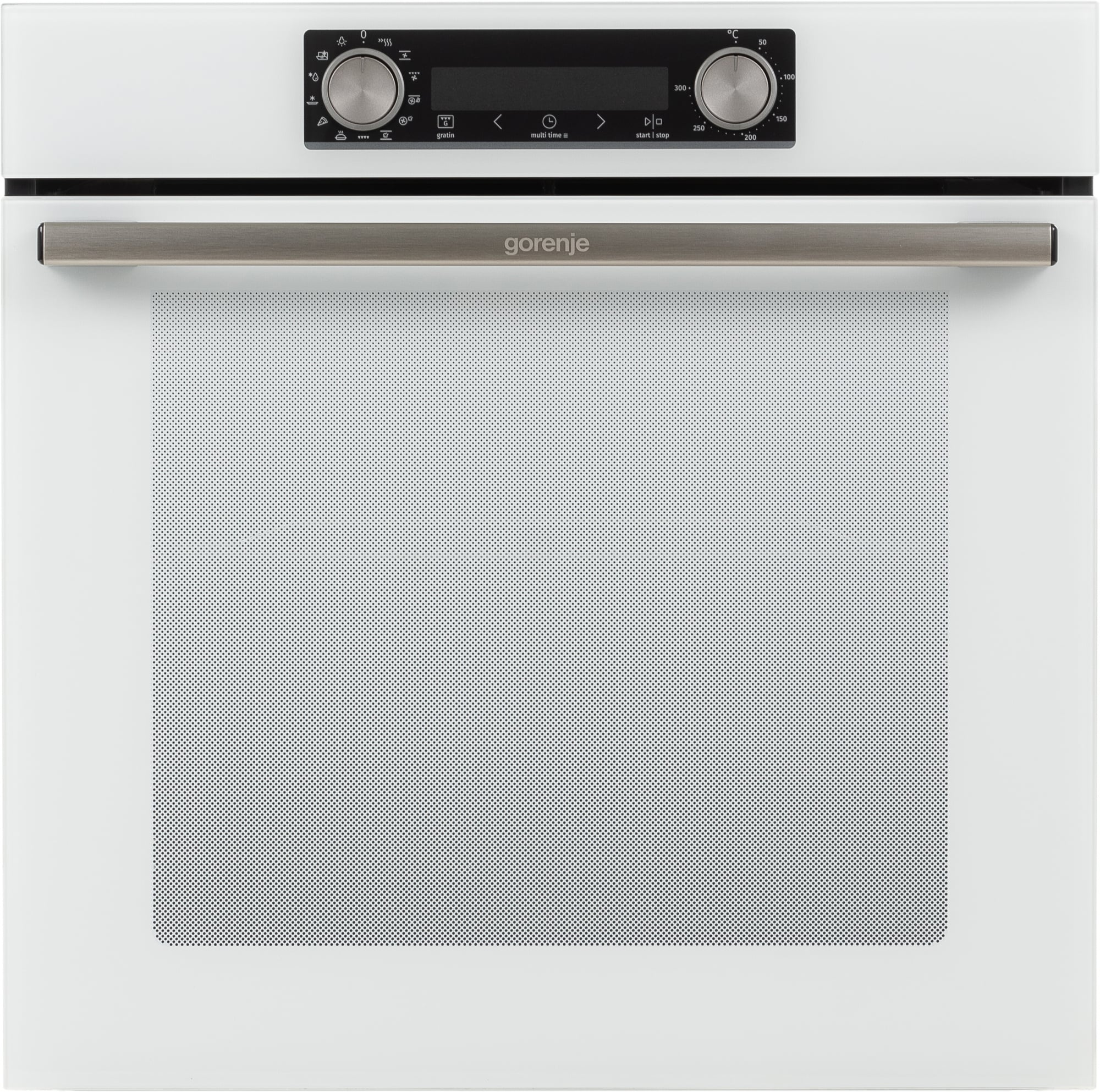 Встраиваемая электрическая духовка 60 см Gorenje Полезный объем: 77 л, Сенсорный программатор IconLED, Плавное открывание и закрывание дверцы, Решетка, Частично выдвижные телескопические направляющие на 1-м уровне, Дверца CompactDoor: 2 стекла + 1 термослой, Механический замок дверцы, Габаритные размеры (вхшхг): 59,5 59,5 56,4 см, Вес (брутто/нетто): 31/29 кг