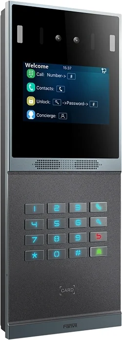 Fanvil i66 IP-видеодомофон, накладной, IP66, IK07, 16 кнопок, дисплей
