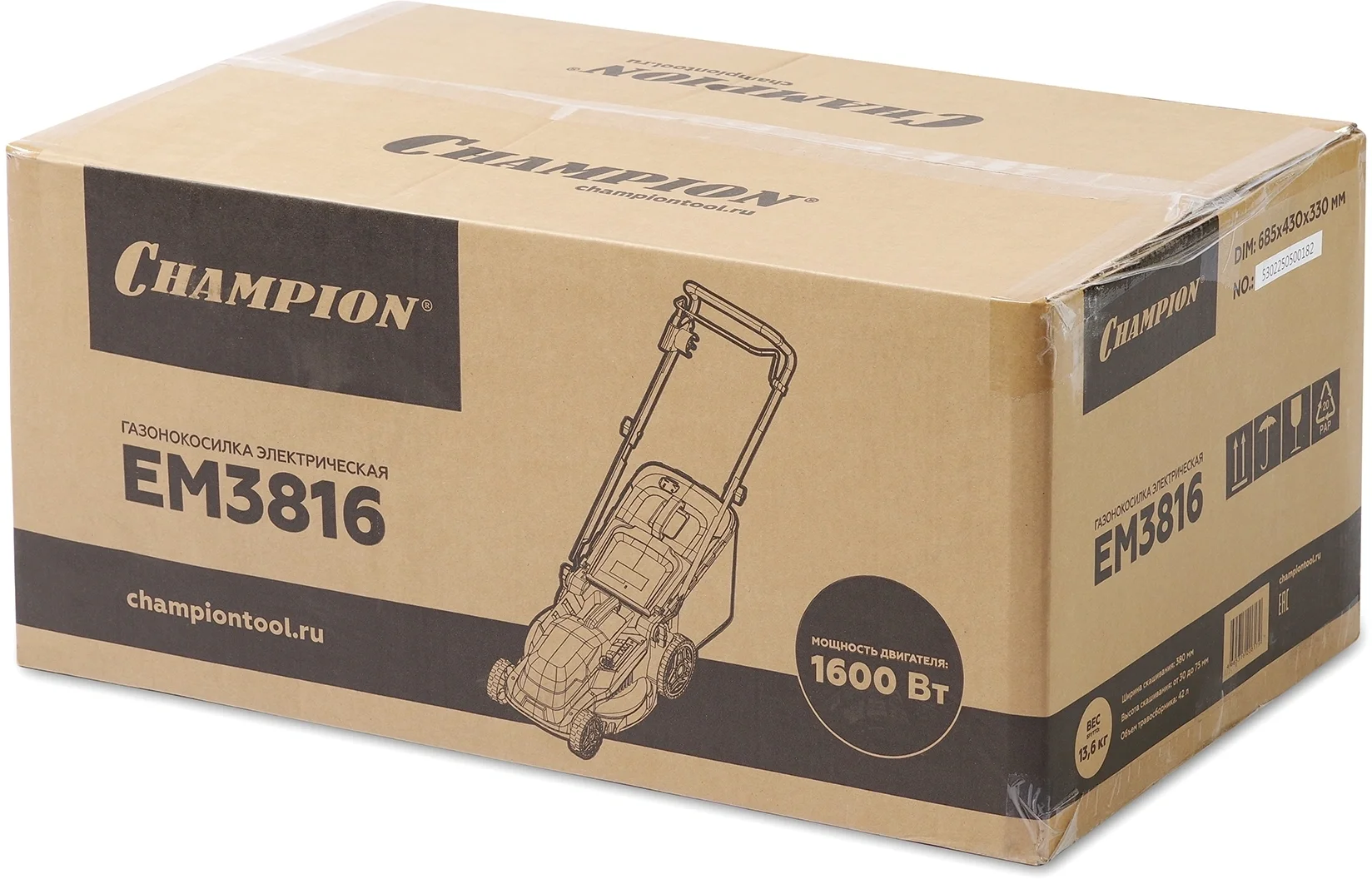 Газонокосилка ручная Champion EM3816 1.6Вт