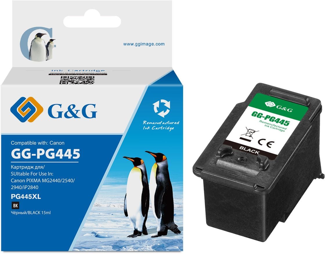 Картридж струйный G&G GG-PG445 черный для  Canon Pixma MG2440/2540/2940