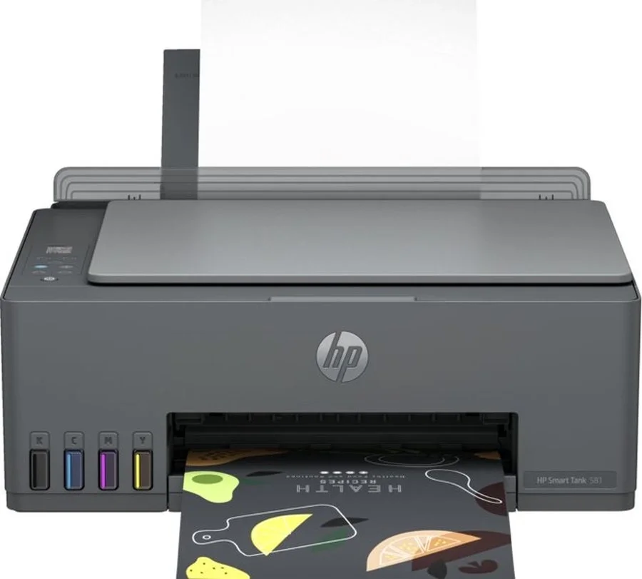 МФУ струйное HP Smart Tank 581 AiO (4A8D4A), A4, цветной, печ. до 22 стр/мин. (ч/б) до 16 стр/мин. (цвет), 1200 x 1200 dpi, USB, Wi-Fi, Air Print, Mopria