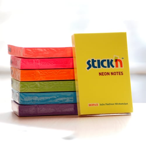 Блок бумажный Stick'n 21160, 51×76мм, 100л, неон оранжевый