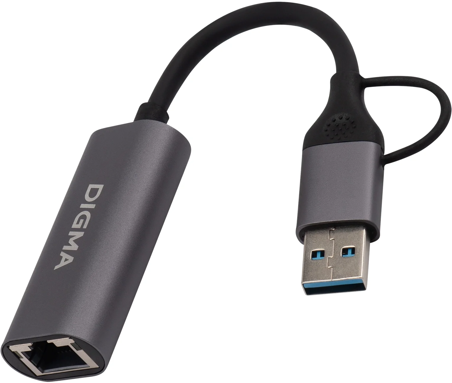 Сетевой адаптер Gigabit Ethernet Digma  DLA-GEUC01 USB 3.0
