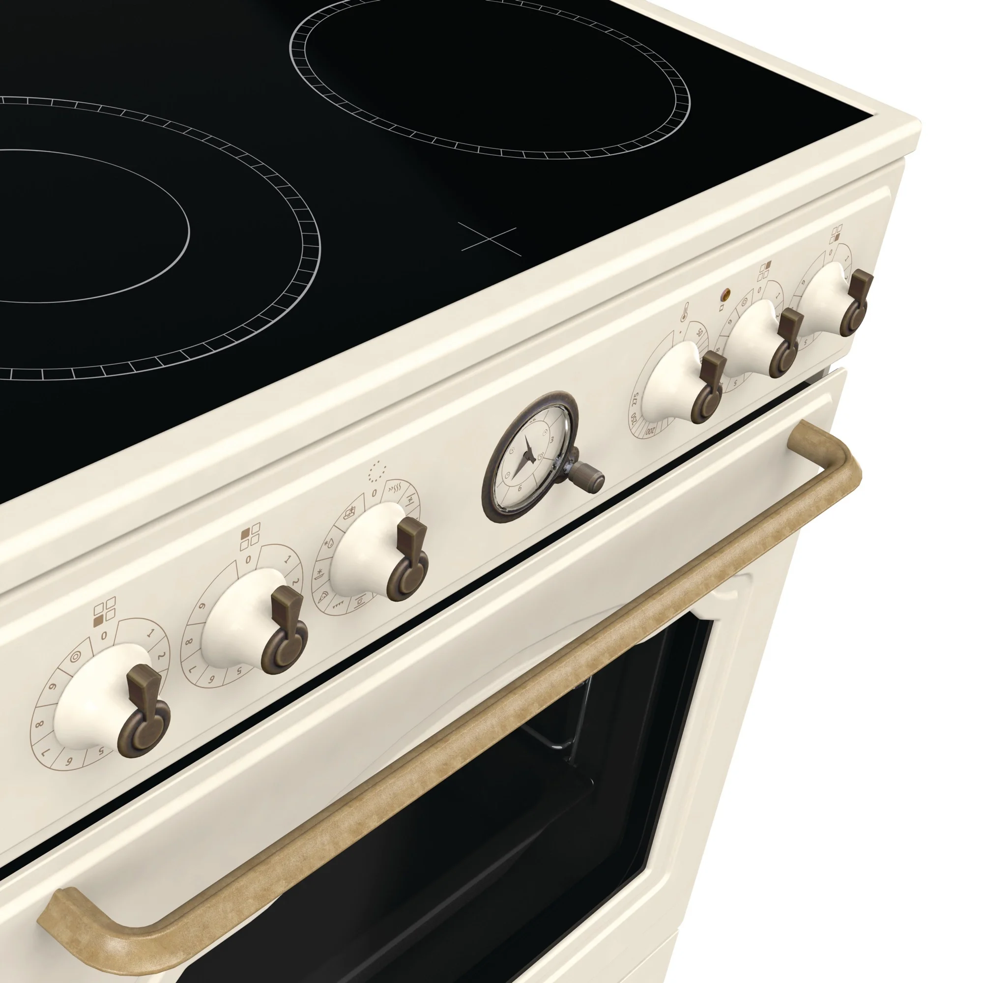 Плита электрическая Gorenje GECS6B70CLI бежевая, конфорок 4 электрических, духовка 71 л, 60 см x 85 см x 60 см