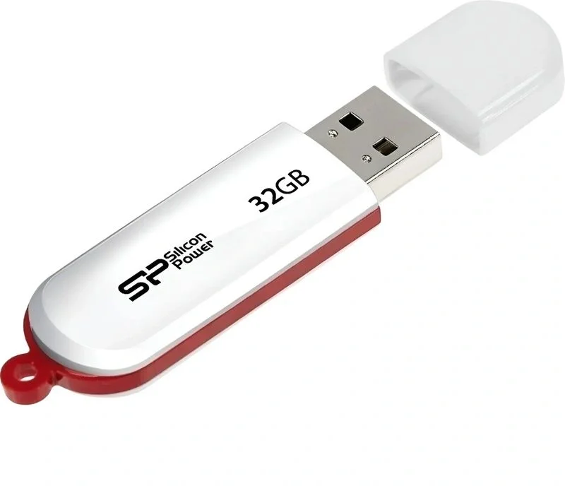 Флеш накопитель 32Gb USB 2.0 Silicon Power Luxmini Luxmini 320, белый (SP032GBUF2320V1W)