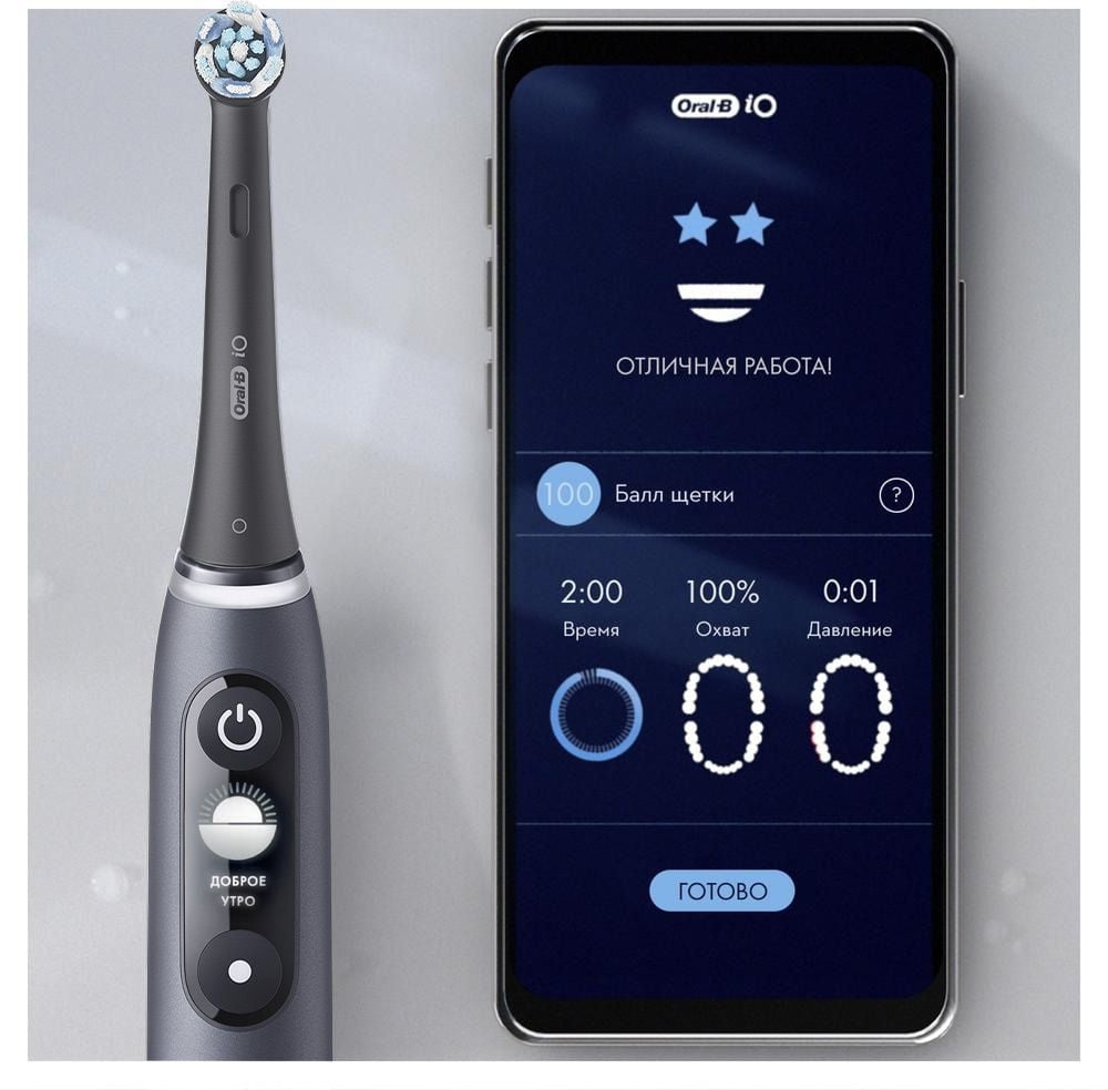 Электрическая зубная щетка Oral-B iO Series 7 Onyx, черный (7 BLACK ONYX)