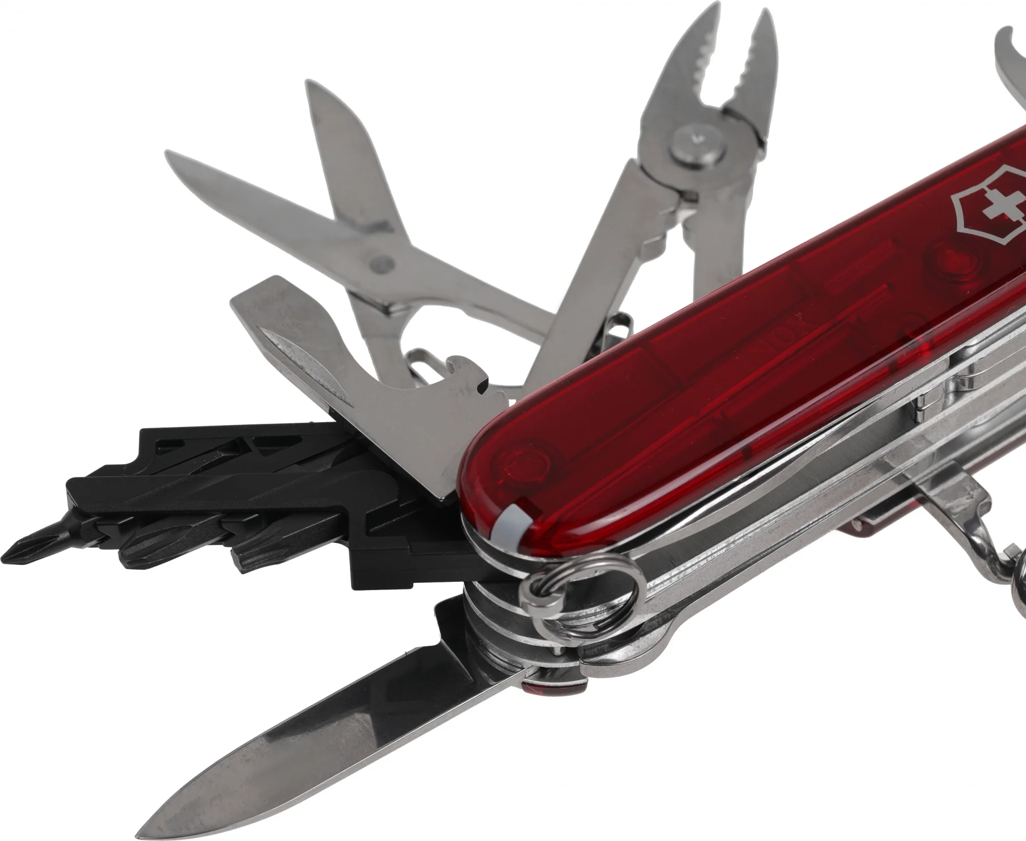 Нож перочинный Victorinox CyberTool 34 1.7725.T 91мм 34 функции полупрозрачный красный