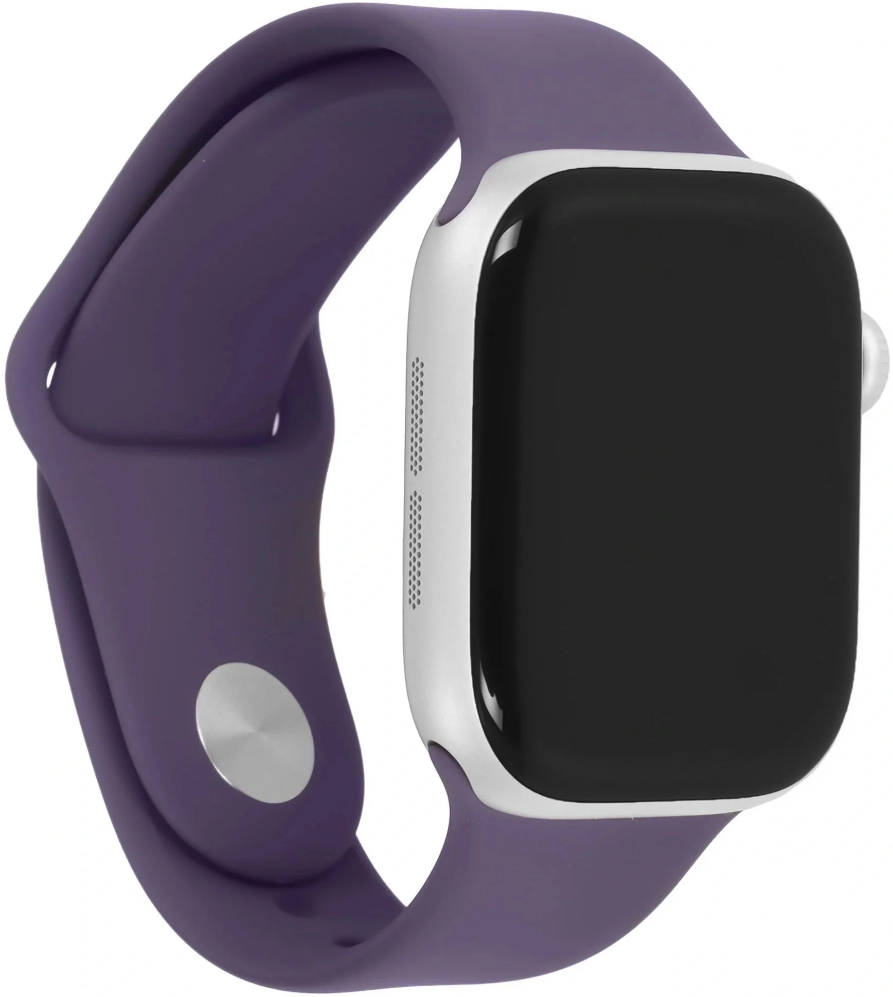 Смарт-часы Apple Watch Series 11 A3331 42мм OLED корп.серебристый Sport Band рем.фиолетовый разм.брасл.:S/M (MEU64LW/A)