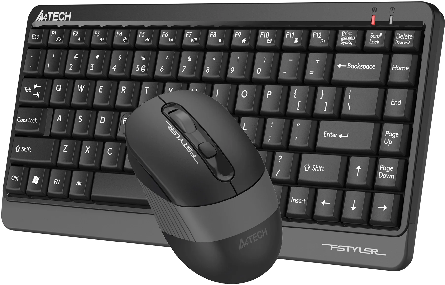 Клавиатура + мышь A4Tech Fstyler FG1110 клав:черный/серый мышь:черный/серый USB беспроводная Multimedia (FG1110 GREY)