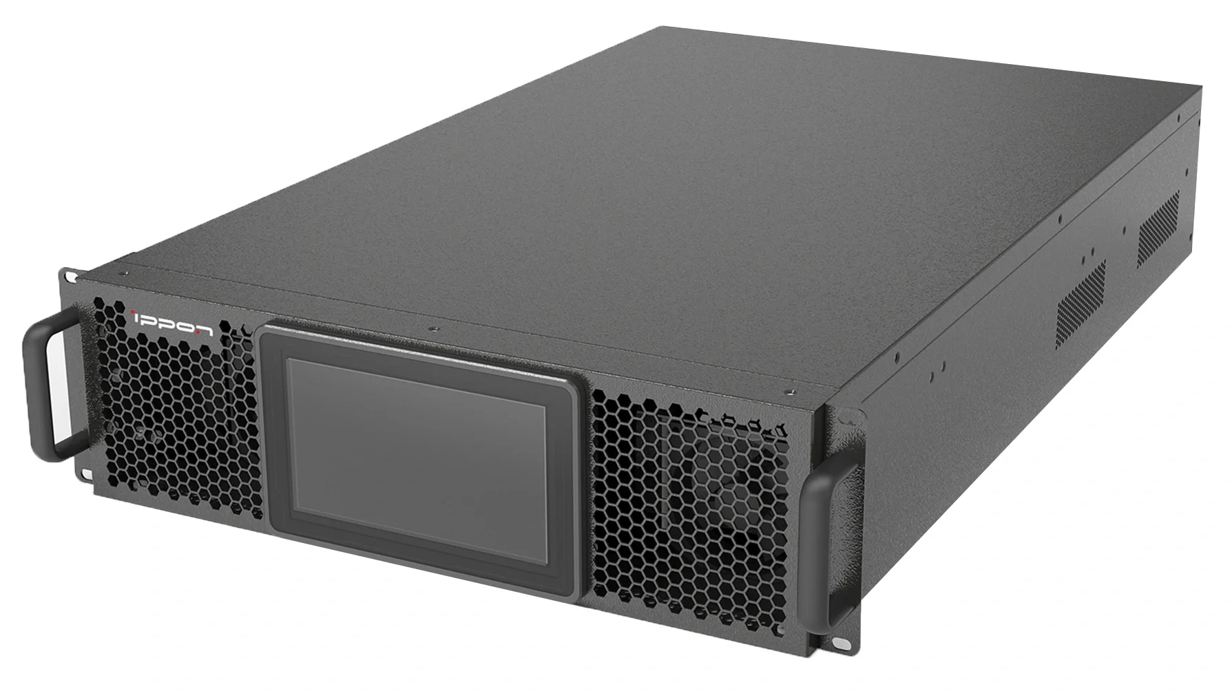 ИБП Ippon - Intatum RT 20000 ВА/20000 Вт, On-Line, in (Клеммная колодка), terminal block, LCD, Rack, 3U, без встроенных АКБ, цвет чёрный, 2052411