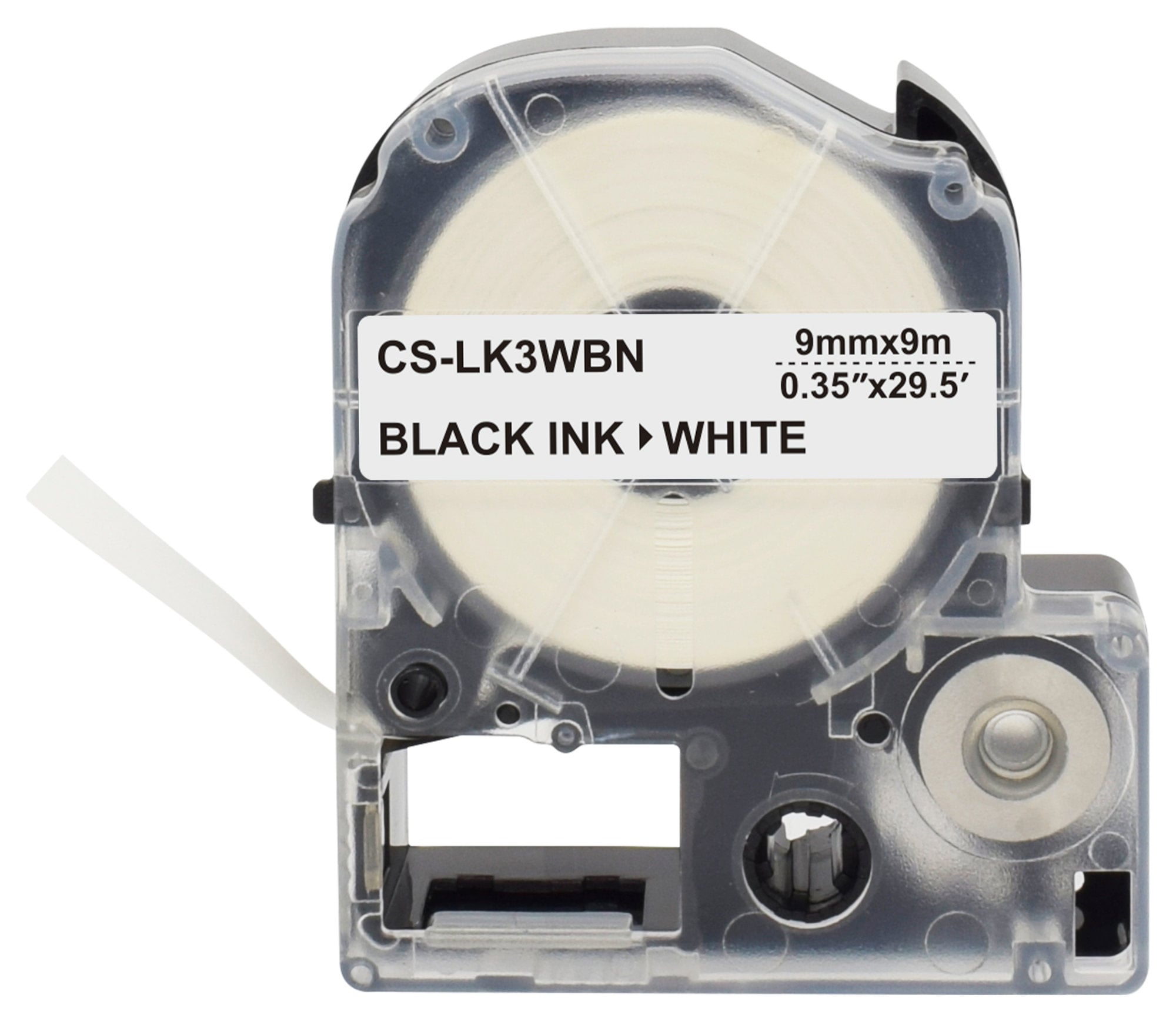 Картридж ленточный Cactus CS-LK3WBN черный шрифт, белый фон (9 мм, 9 м) для Epson LW300/LW400/LW700/LW600P/LW1000P/K400/Z700/Z900