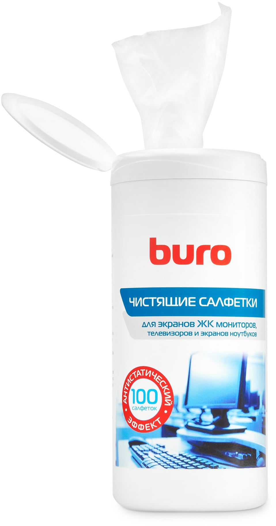 Салфетки Buro BU-TSCREEN, для экранов и оптики, 100 шт