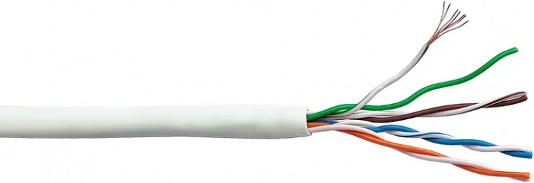 LAN-5EFTP-PT-LSZH-WH Кабель витая пара Lanmaster FTP 4 пар. кат. 5е многожильный AWG26 LSZH 1м (бухта 305м) внутренний цвет: белый